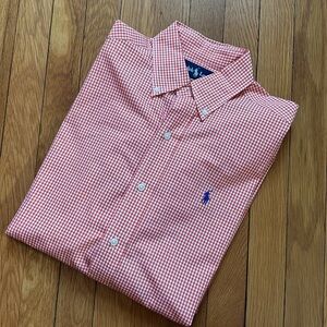 Men’s Orange Polo RL Like New Button Down 14.5 Neck